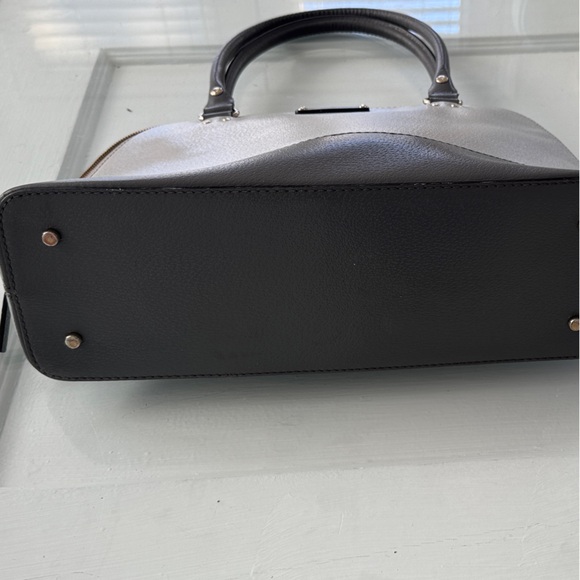 kate spade Two-Tone Gray and Dark Gray Leather Satchel - Picture 3 of 9